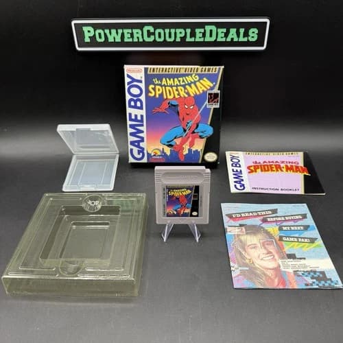The Amazing Spider-Man (Nintendo Game Boy, 1990) GB CIB Complete In Box Clean