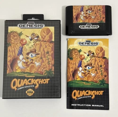 QuackShot Starring Donald Duck Sega Genesis Authentic CIB w/Manual 1991