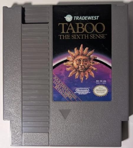 Taboo the Sixth Sense Nintendo Entertainment System NES Cleaned and Tested Works