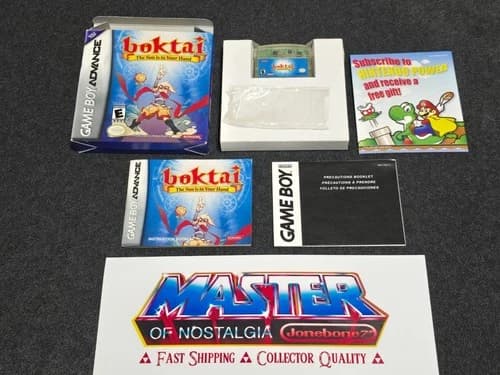GBA BOKTAI 100% Complete CIB Box Game Boy Gameboy Advance Sun Is In Your Hand