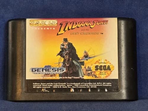 Indiana Jones and the Last Crusade (Sega Genesis, 1992) Video Game Authentic