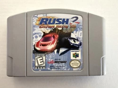 Rush 2: Extreme Racing USA, Nintendo 64 Authentic N64 Cartridge, TESTED+CLEAN