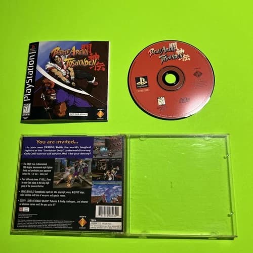 Battle Arena Toshinden (Sony PlayStation 1, 1995) Black Label Tested Complete