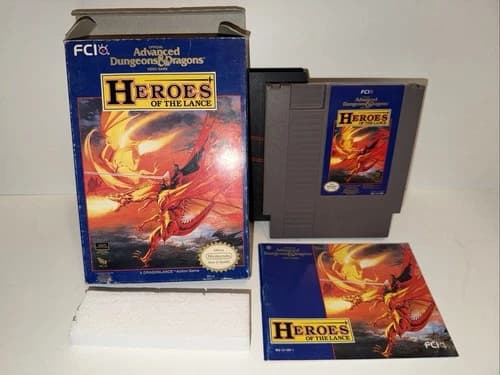Heroes of the Lance Advanced Dungeons & Dragons Nintendo NES Complete CIB