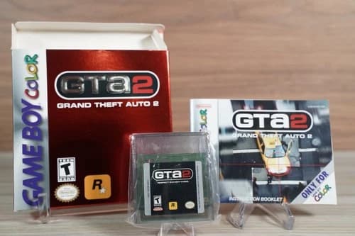 Grand Theft Auto 2 Nintendo Game Boy Color - Complete CIB w/ protector CLEAN