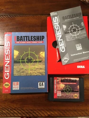 Super Battleship Sega Genesis Naval Combat Game CIB Tested Authentic Vtg. 1993