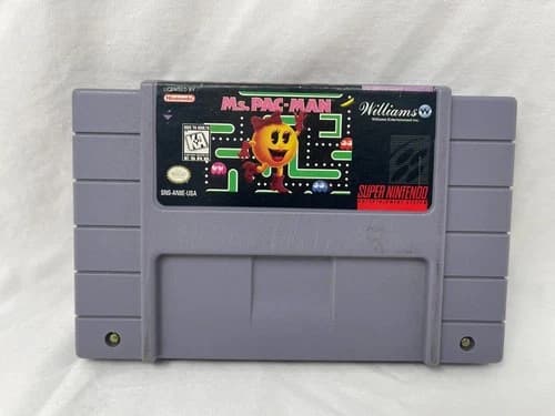 Ms. Pac-Man (Super Nintendo Entertainment System, 1996) SNES Authentic TESTED