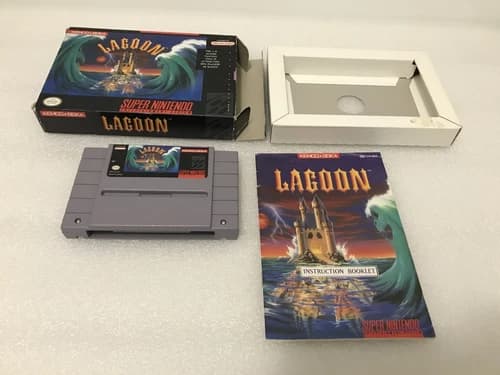 Lagoon (Super Nintendo SNES, 1991) Complete With Manual CIB