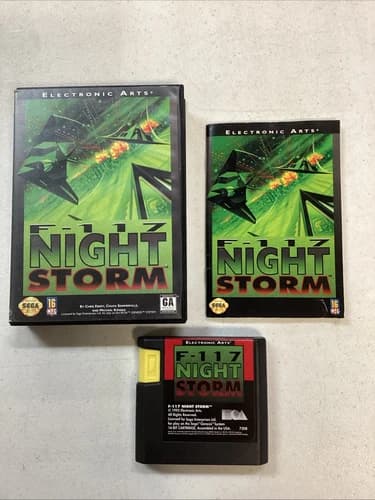 F-117 Night Storm (Sega Genesis, 1993) CIB with Manual