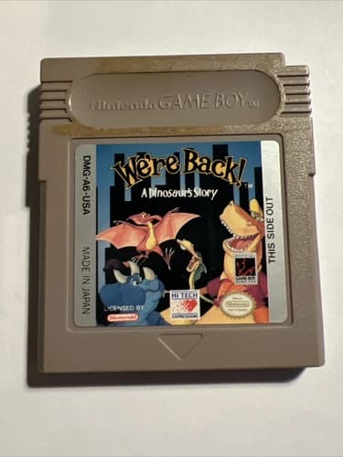 We're Back A Dinosaur Story (Original Nintendo Game Boy) Authentic US Version