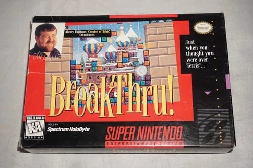 Breakthru (Super Nintendo SNES) Complete in Box CIB