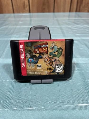 Earthworm Jim 2 (Sega Genesis, 1996) Cartridge Only, Tested & Works! Authentic🔥