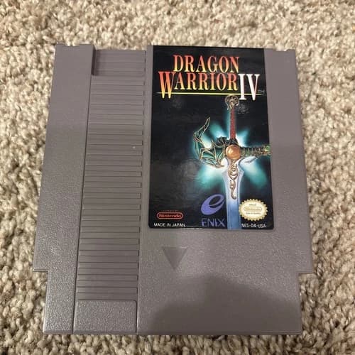 Dragon Warrior IV Nintendo NES Authentic Tested Contacts Cleaned