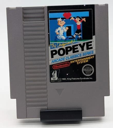 Popeye Nintendo NES Cartridge Authentic