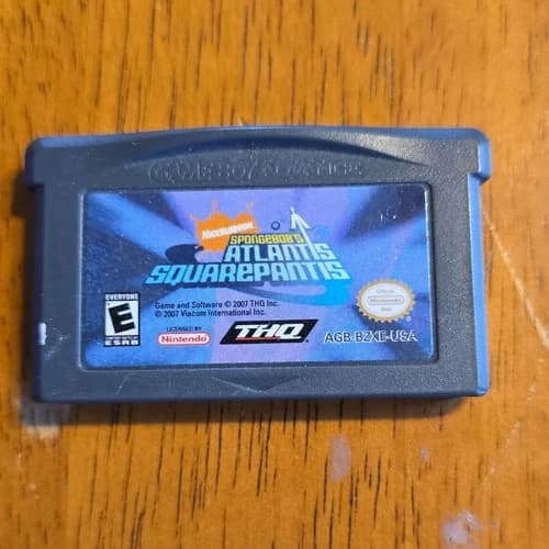 THQ SpongeBob's Atlantis SquarePantis Nintendo Game Boy Advance 2007 Cartridge