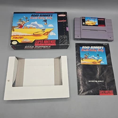 Road Runner's Death Valley Rally (Super Nintendo SNES) Complete With Manual CIB