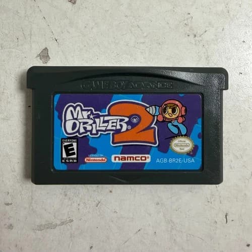 Mr. Driller 2 (Nintendo Game Boy Advance) Action Puzzle Video Game Cartridge