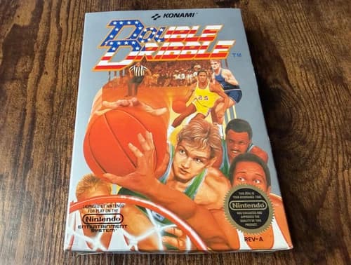 circle seal Double Dribble complete in box nintendo nes game