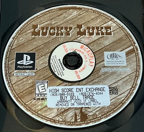 Lucky Luke (Sony PlayStation 1, 1998) Disc only, tested!