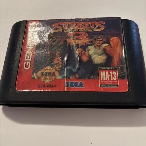 Streets of Rage 3 Rare (Sega Genesis, 1994) tested works Clean Label