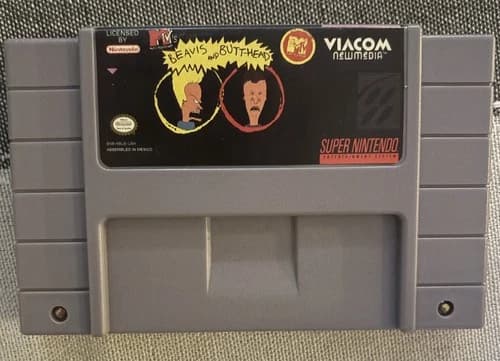 Beavis and Butthead SNES Super Nintendo game cartridge