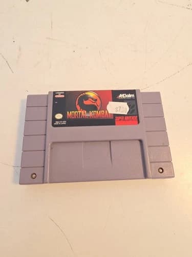 Mortal Kombat (Super Nintendo SNES, 1993) Authentic - Tested And Working!