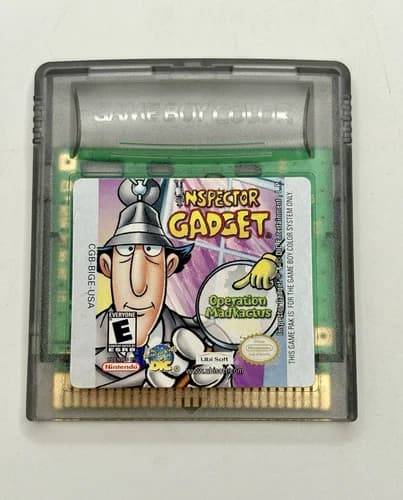 Inspector Gadget Operation MadKactus Nintendo GameBoy Color Game TESTED WORKS