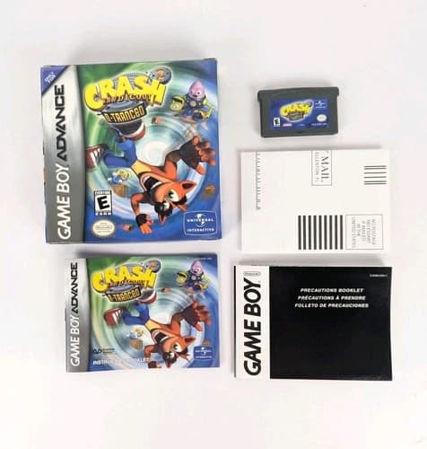 Crash Bandicoot 2: N-Tranced (Nintendo Game Boy Advance, 2003) GBA Complete CIB