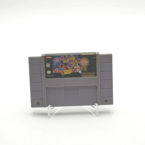 Tetris and Dr. Mario - Item Only - Very Good Condition - Tested - SNES