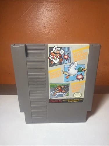 Super Mario Bros Duck Hunt World Class Track Meet (Nintendo NES, 1990) Working
