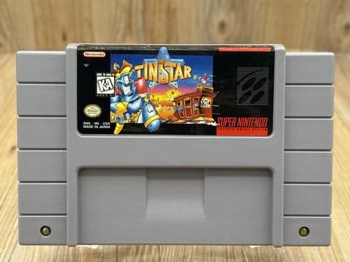 SNES - Tin Star Super Nintendo Authentic Cartridge - Cartridge Tested