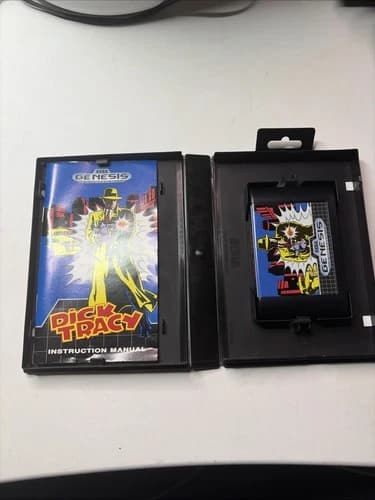 Dick Tracy (Sega Genesis, 1990) Authentic Complete CIB NICE!