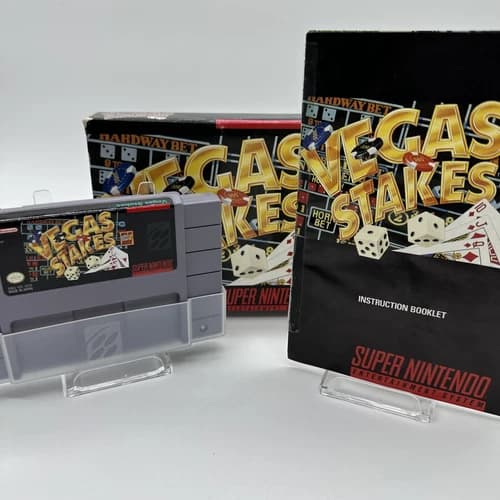 Vegas Stake Super Nintendo SNES W/ Box And Manual