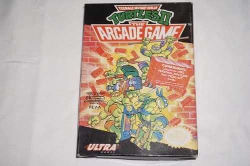 Teenage Mutant Ninja Turtles II 2 Arcade (Nintendo NES) Complete in Box CIB