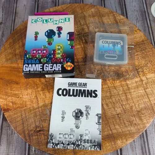Sega Game Gear Columns 1991 Box, Manual, Game Case. Sega Tetris