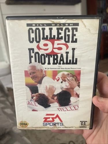 Bill Walsh College Football 95 (Sega Genesis, 1994) Complete With Manual Tested
