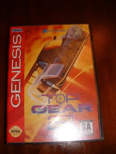 SEGA GENESIS TOP GEAR 2 CIB TESTED RARE
