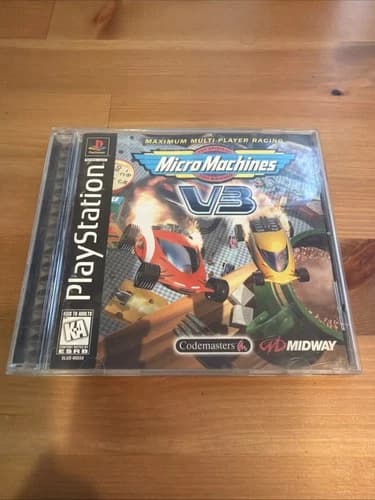 Micro Machines V3 Sony PlayStation 1 Complete Black Label Edition CIB