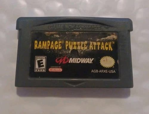 Rampage Puzzle Attack (Nintendo Game Boy Advance system) USA AUTHENTIC GBA GAME