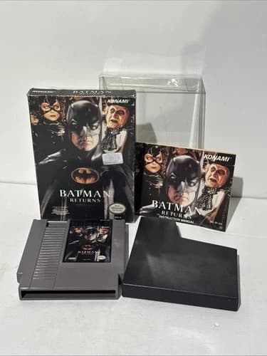 NES Batman Returns CIB Box Manual - TESTED - Nintendo Entertainment System 1993