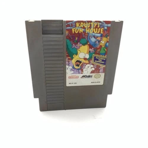 Krusty's Fun House Nintendo NES Video Game Cart Only Block Buster See Pics
