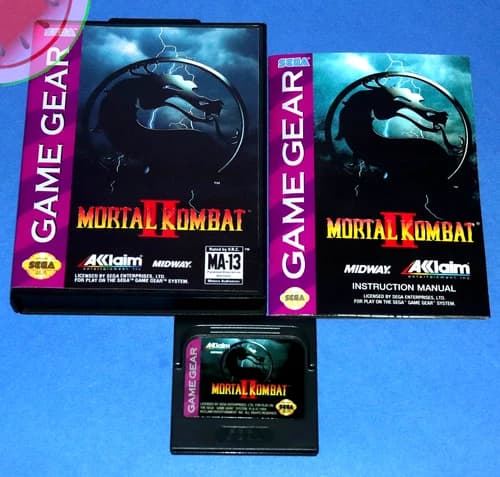 TESTED Sega GAME GEAR Authentic MORTAL KOMBAT 2 MK2 with Manual in NEW Box CIB