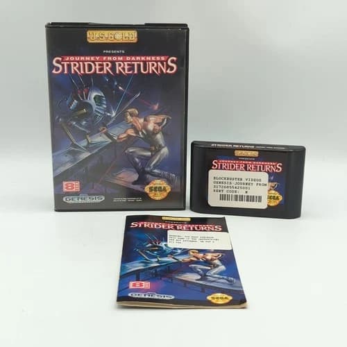 Strider Returns: Journey From Darkness (Sega Genesis, 1992) Tested Complete CIB