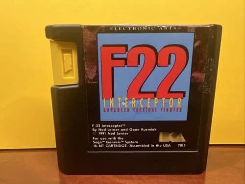 F22 Interceptor (Sega Genesis, 1991) Cartridge Only