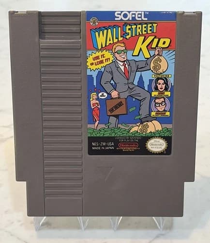 Nintendo NES Wall Street Kid Game Cart Tested Working Cartridge Only Great Shape