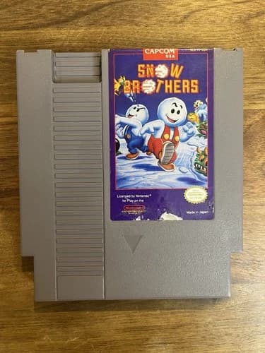 Snow Brothers Nintendo NES Authentic Tested Working Contacts Cleaned Free Ship