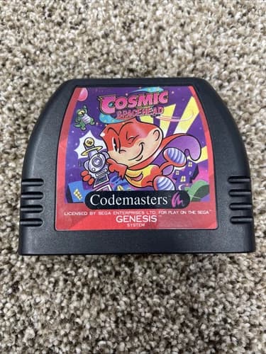 Cosmic Spacehead (Sega Genesis) Original Game Cartridge Tested Works Fast Ship