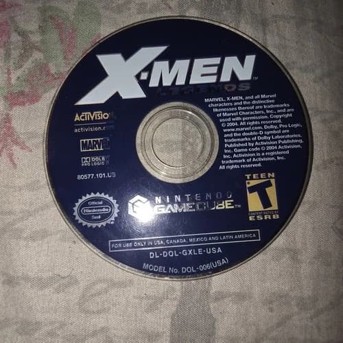 X-Men Legends (Nintendo GameCube, 2004) DISC ONLY