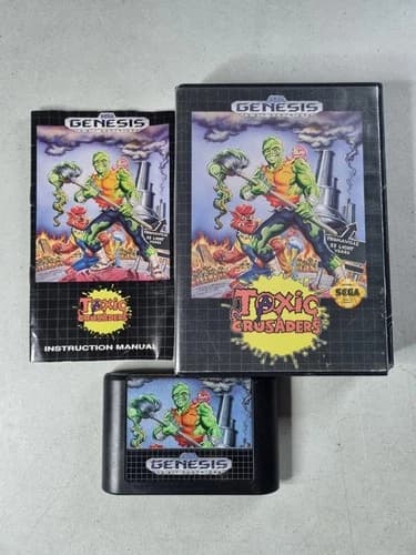 Toxic Crusaders (Sega Genesis) Complete In Box Cib Tested