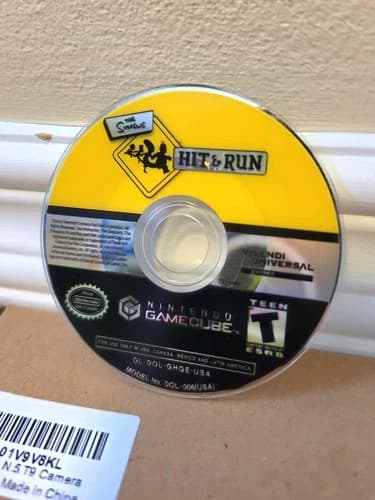 The Simpsons: Hit And Run (Nintendo GameCube, 2003) Disc Only Tested Good Shape